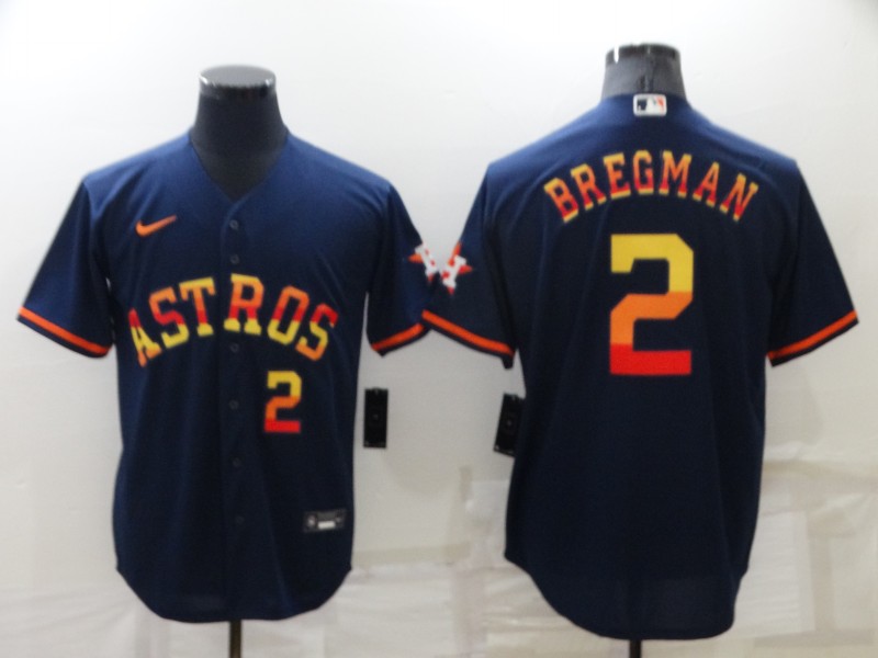 Men's Houston Astros #2 Alex Bregman 2022 Navy Cool Base Stitched Jersey Men's Houston Astros #2 Alex Bregman 2022 Navy Cool Base Stitched Jersey